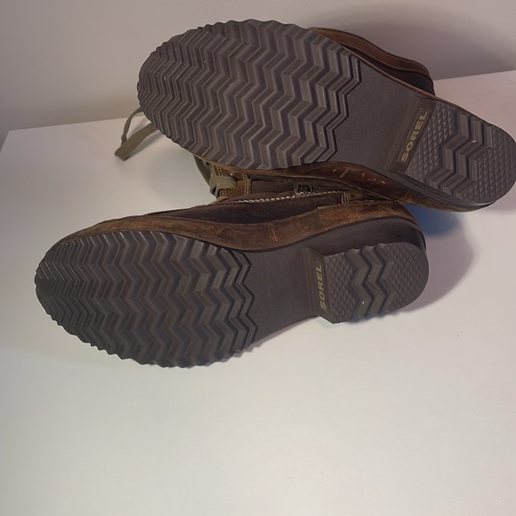 RARE Sorel Womens Sz 8 Sorelia Earhart Waterproof Leather Fleece Lined Boots - Picture 7 of 9